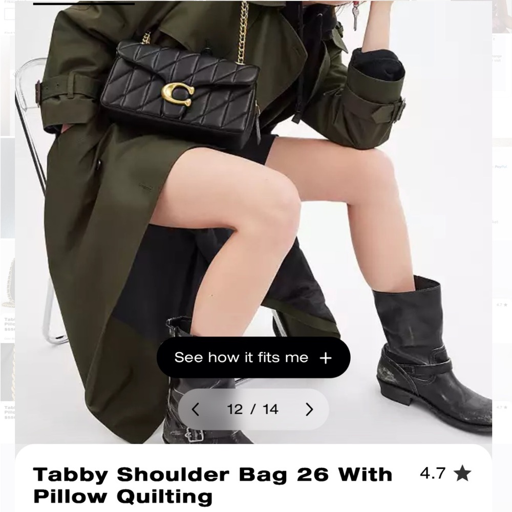 COACH Tabby Shoulder Bag 26 With Pillow Quilting